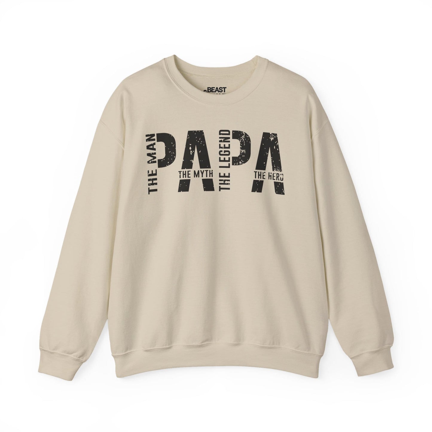 papa the man the myth the legend sweatshirt sand sweatshirt uk Father's Day gift idea
