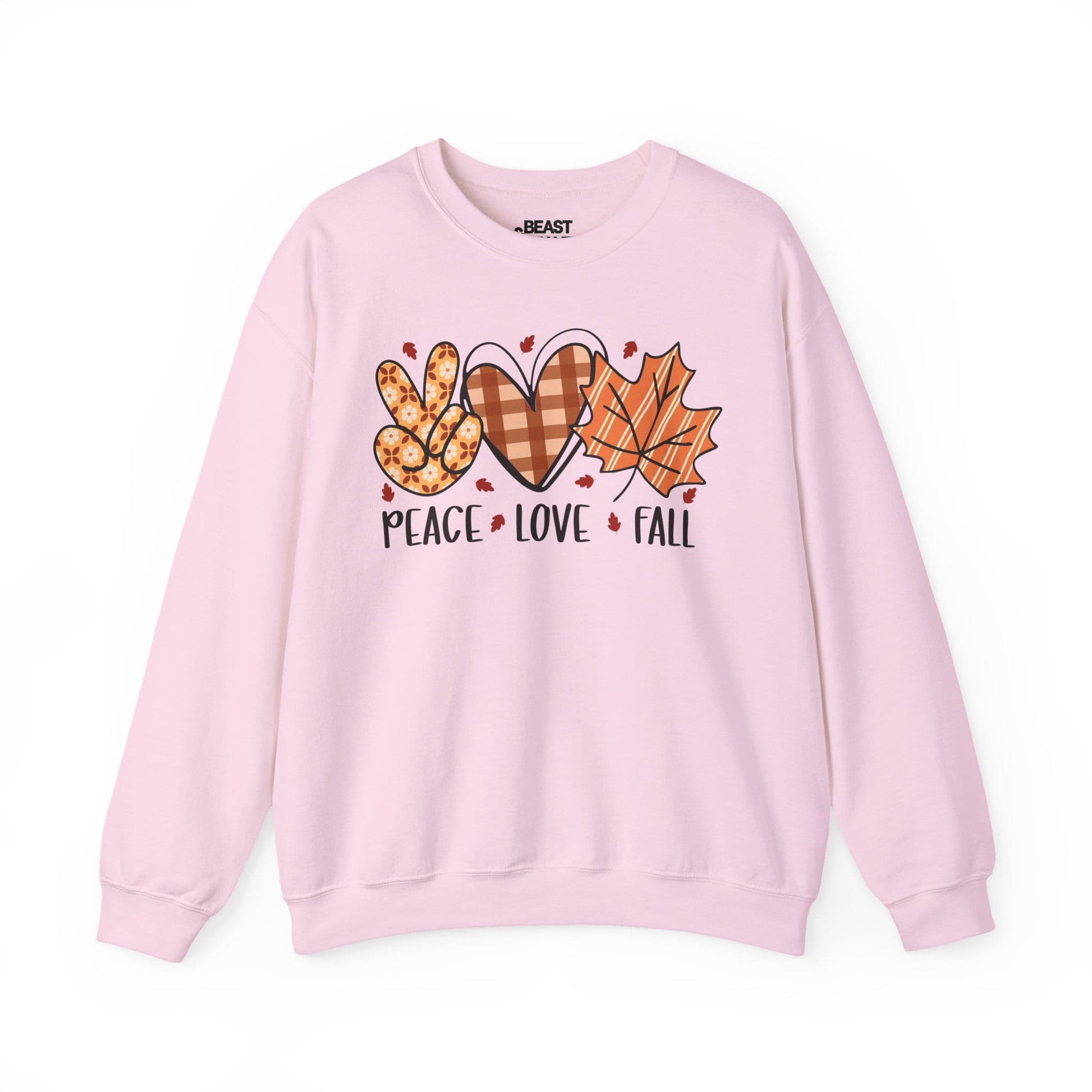 peace love fall sweatshirt light pink sweatshirt uk gift gift idea