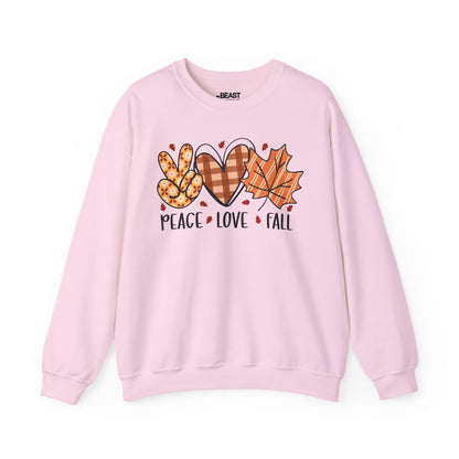 peace love fall sweatshirt light pink sweatshirt uk gift gift idea