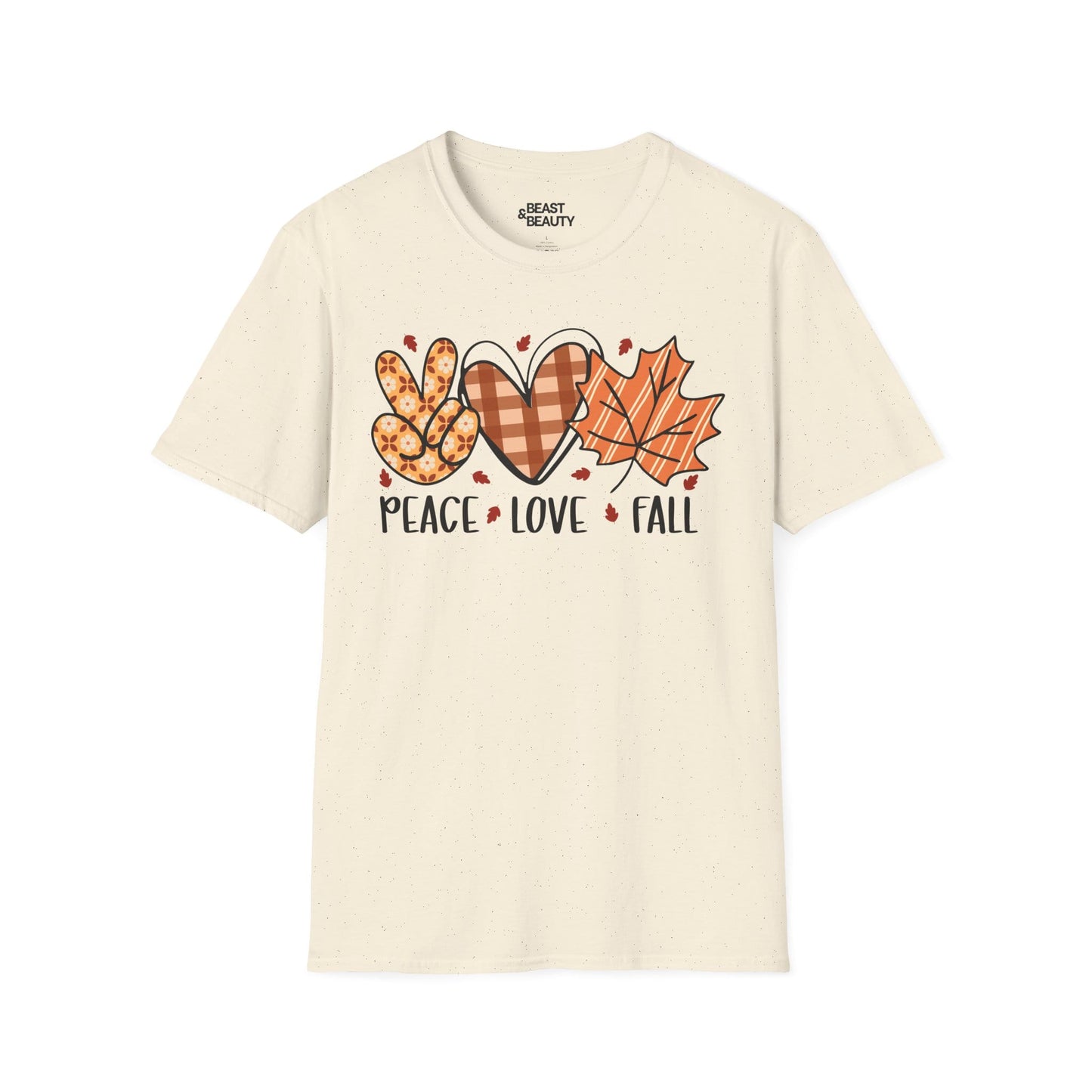 peace love fall t-shirt natural t-shirt uk gift gift idea