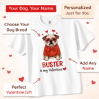 Personalised Dog Valentine T-Shirt or Sweatshirt gift_idea unique_gift personalised_gift