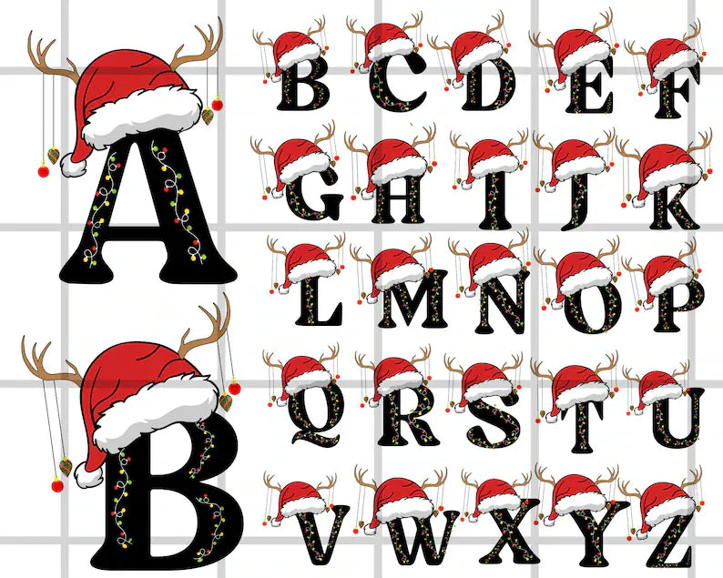 Personalised Family Christmas Pyjamas – Custom Letter & Name PJs gift_idea unique_gift personalised_gift