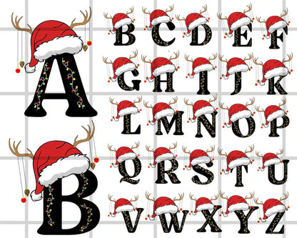 Personalised Family Christmas Pyjamas – Custom Letter & Name PJs gift_idea unique_gift personalised_gift