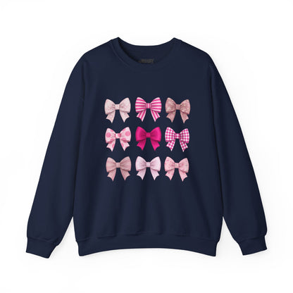 pink bow collage sweatshirt navy sweatshirt uk coquette gift idea