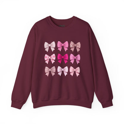pink bow collage sweatshirt maroon sweatshirt uk coquette gift idea