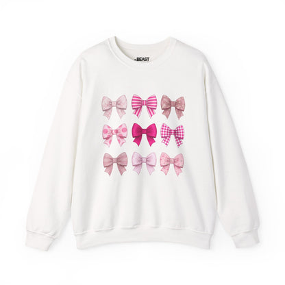 pink bow collage sweatshirt white sweatshirt uk coquette gift idea