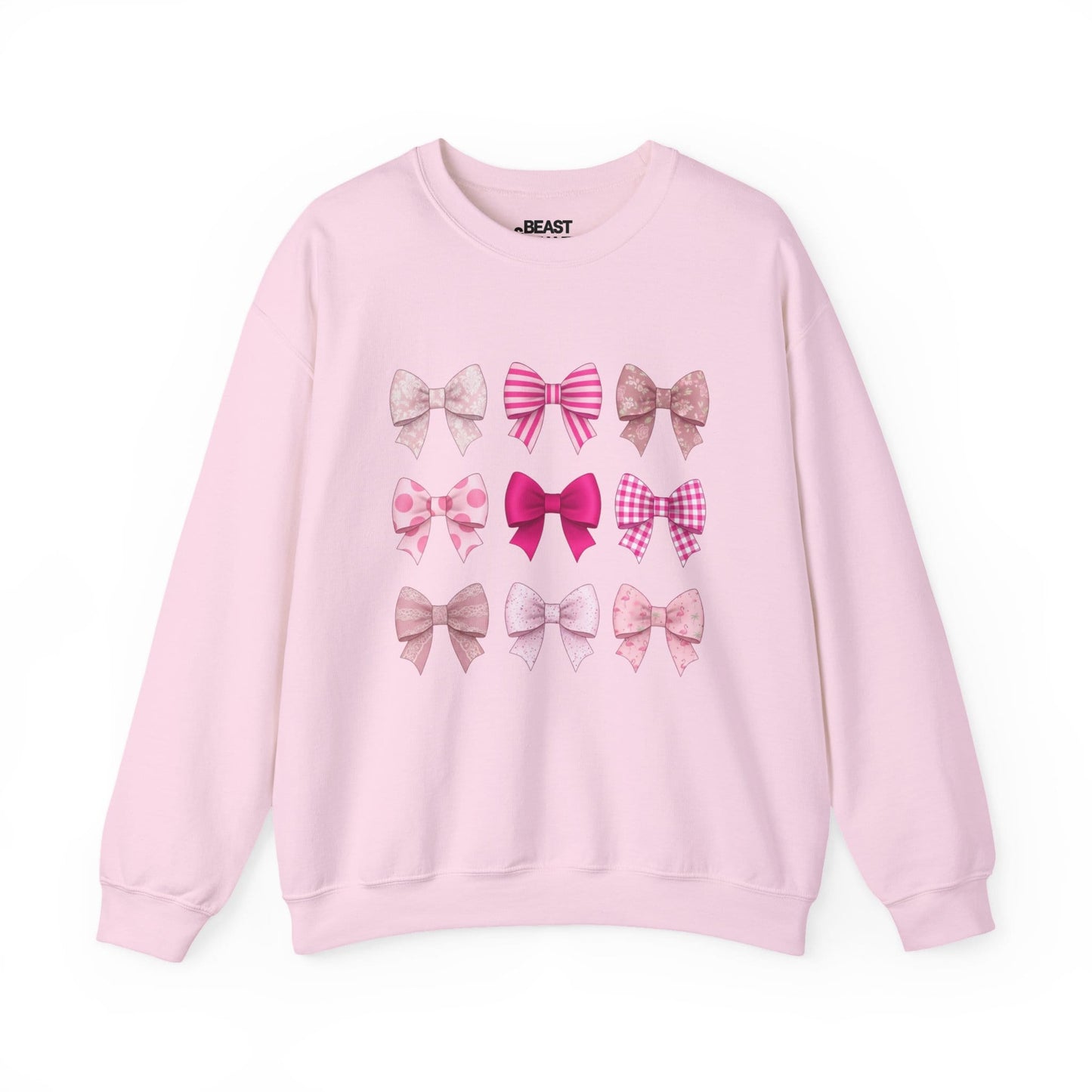 pink bow collage sweatshirt light pink sweatshirt uk coquette gift idea