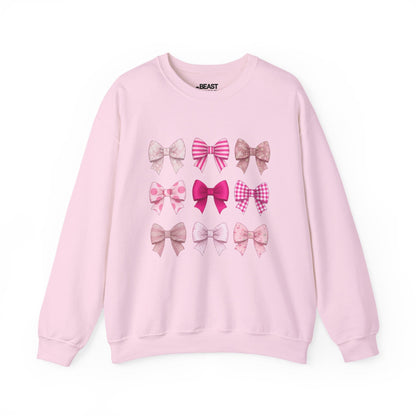 pink bow collage sweatshirt light pink sweatshirt uk coquette gift idea