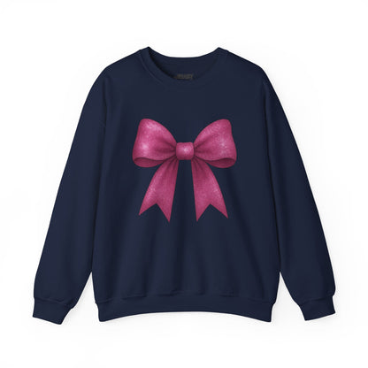 pink glitter bow sweatshirt navy sweatshirt uk coquette gift idea