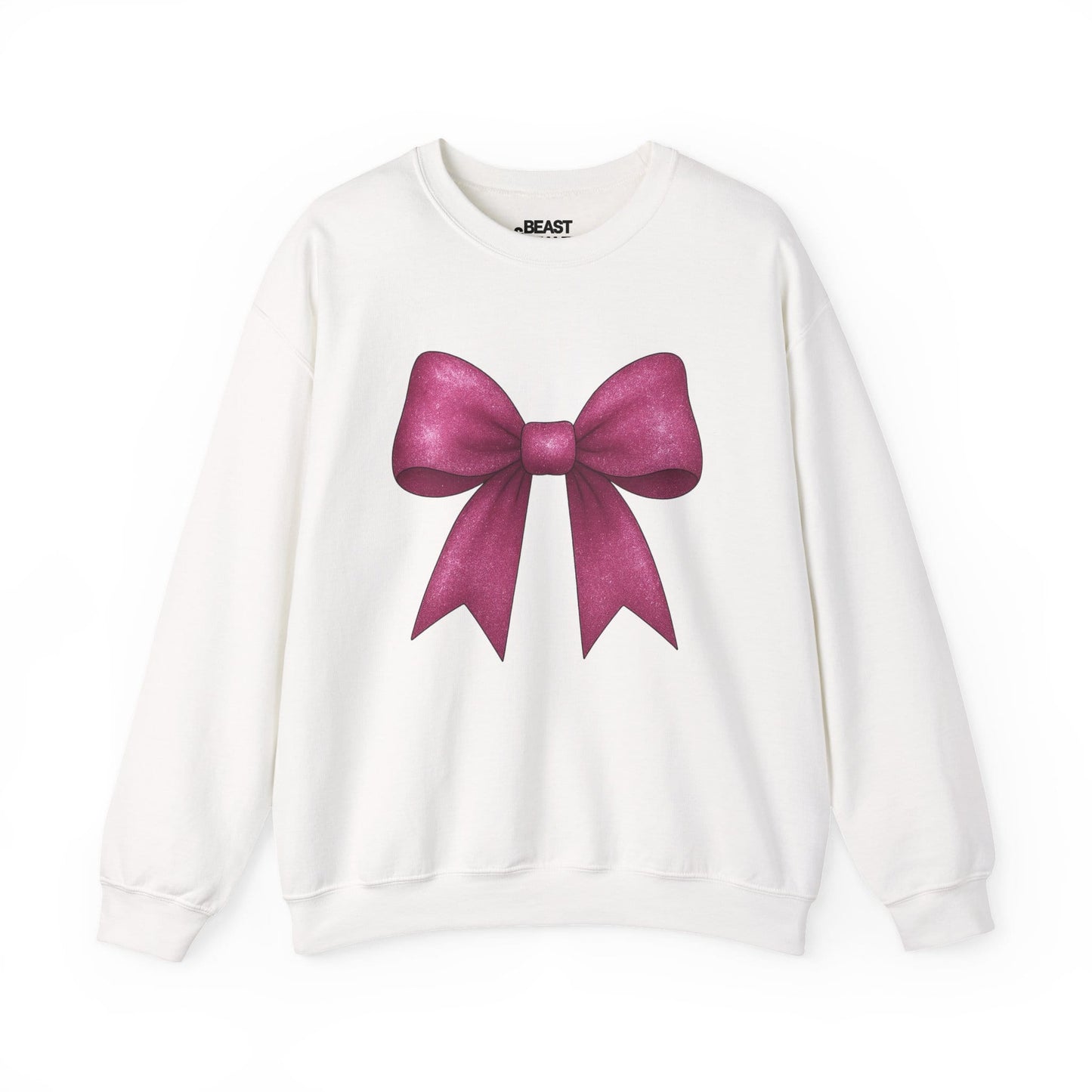 pink glitter bow sweatshirt white sweatshirt uk coquette gift idea