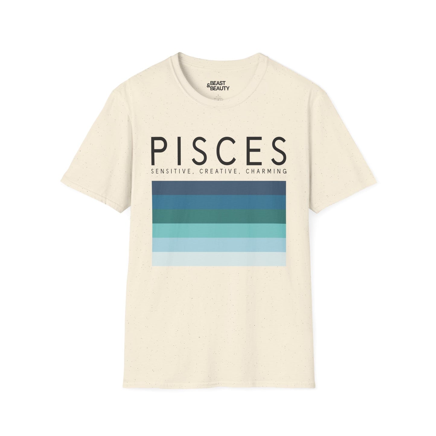 Pisces Zodiac Graphic T-Shirt Natural / M gift_idea unique_gift personalised_gift