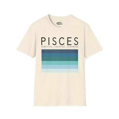 Pisces Zodiac Graphic T-Shirt Natural / M gift_idea unique_gift personalised_gift