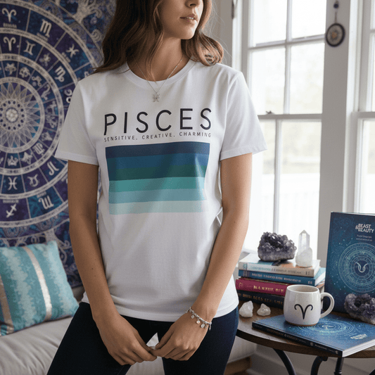 Pisces Zodiac Graphic T-Shirt gift_idea unique_gift personalised_gift