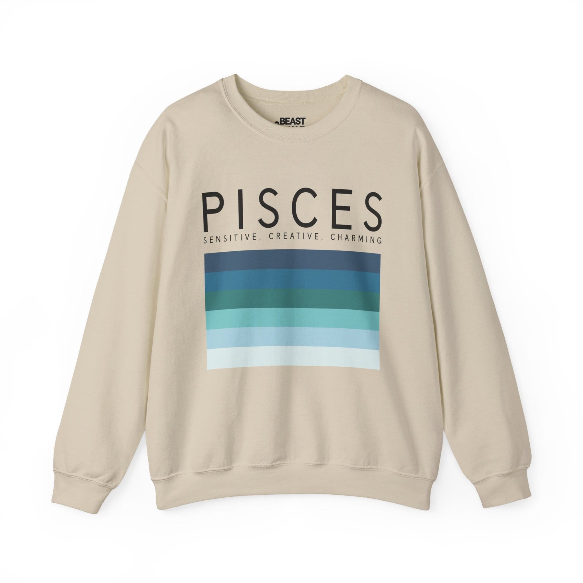 Pisces Zodiac Sign Adult Sweatshirt Sand / S gift_idea unique_gift personalised_gift