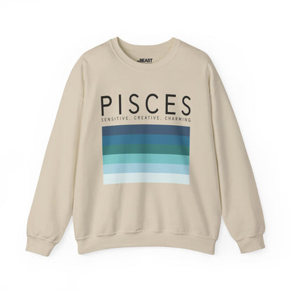 Pisces Zodiac Sign Adult Sweatshirt Sand / S gift_idea unique_gift personalised_gift