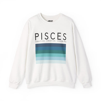 Pisces Zodiac Sign Adult Sweatshirt White / S gift_idea unique_gift personalised_gift