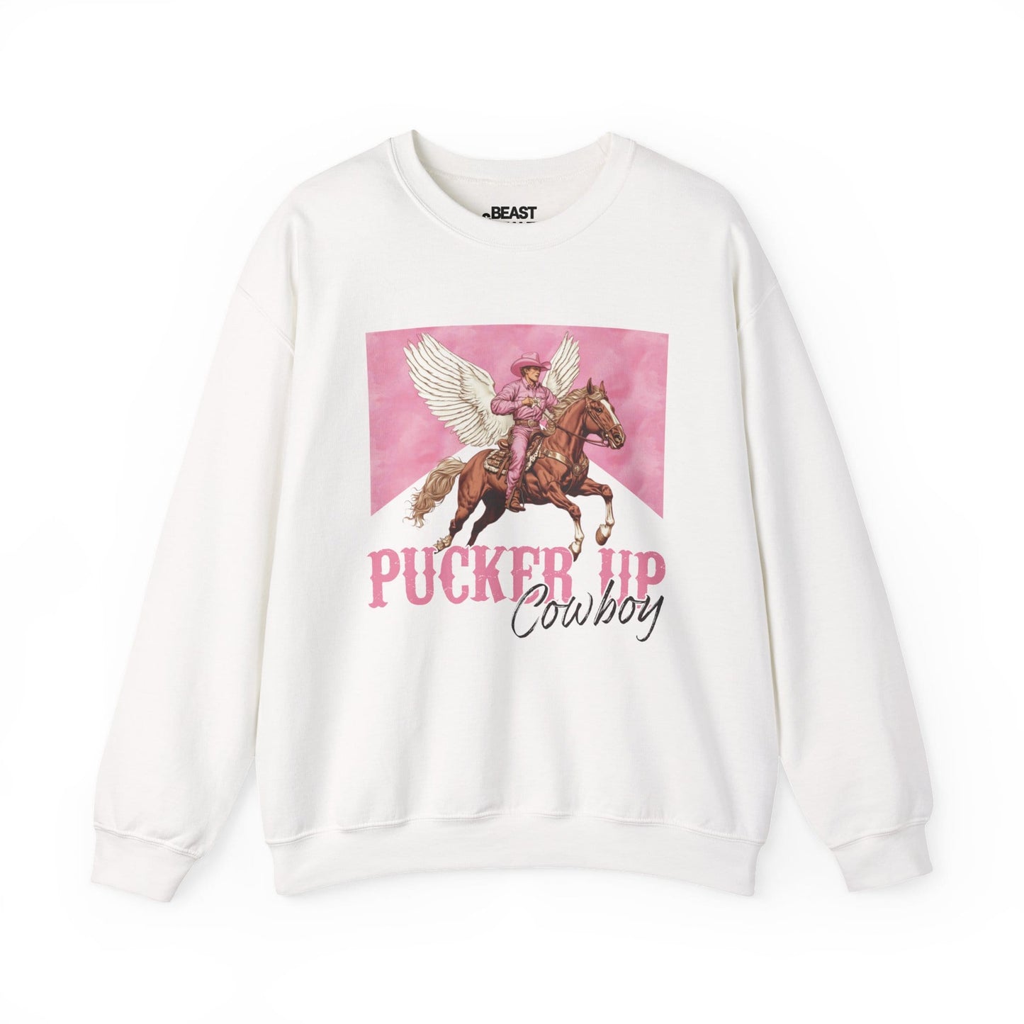 pucker up cowboy sweatshirt white sweatshirt uk cowgirl gift idea