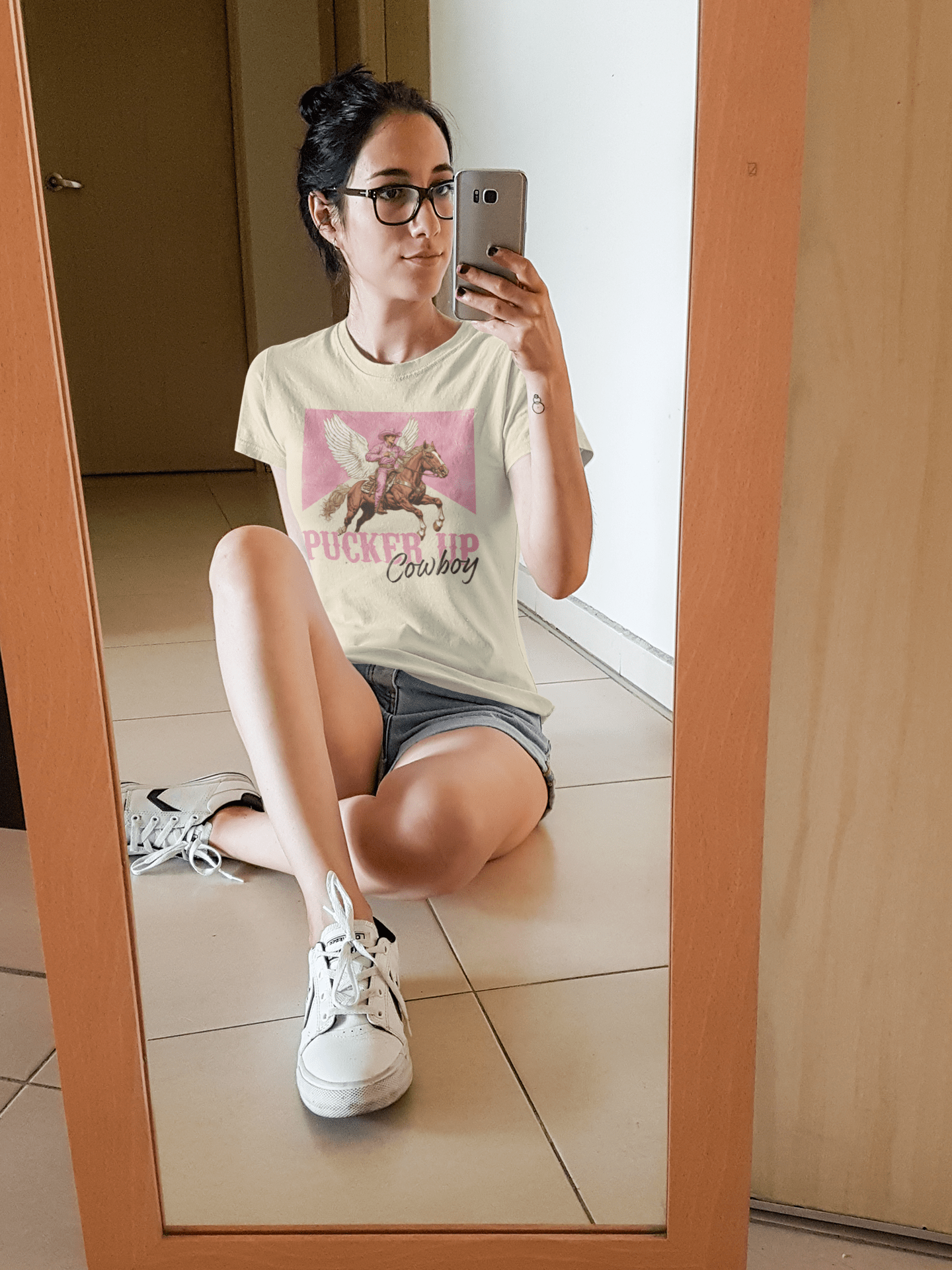 Pucker Up Cowboy T-Shirt/Sweatshirt gift_idea unique_gift personalised_gift