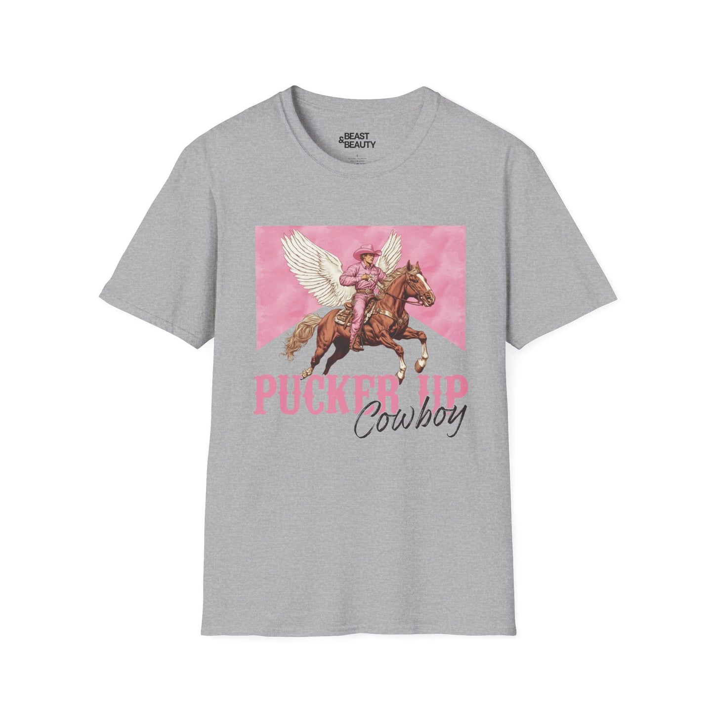 pucker up cowboy t-shirt sport grey t-shirt uk cowgirl gift idea