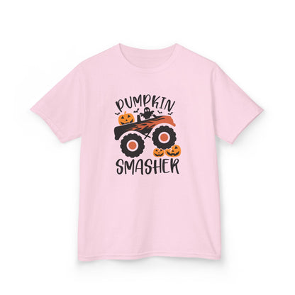 Pumpkin Smasher Monster Truck Halloween Kids T-Shirt Light Pink / XS gift_idea unique_gift personalised_gift