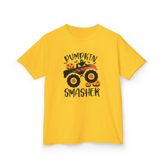 Pumpkin Smasher Monster Truck Halloween Kids T-Shirt Daisy / XS gift_idea unique_gift personalised_gift
