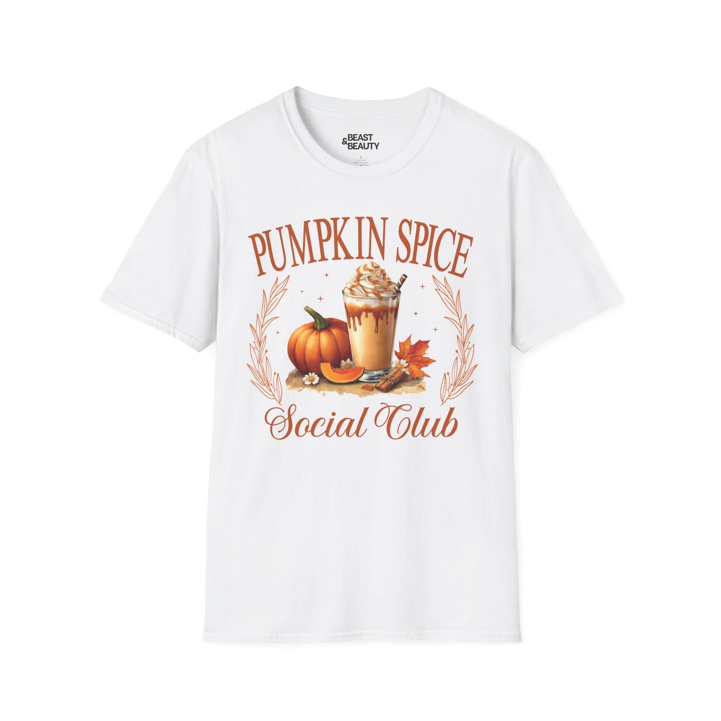 Pumpkin Spice Social Club Fall Halloween T-Shirt White / S gift_idea unique_gift personalised_gift