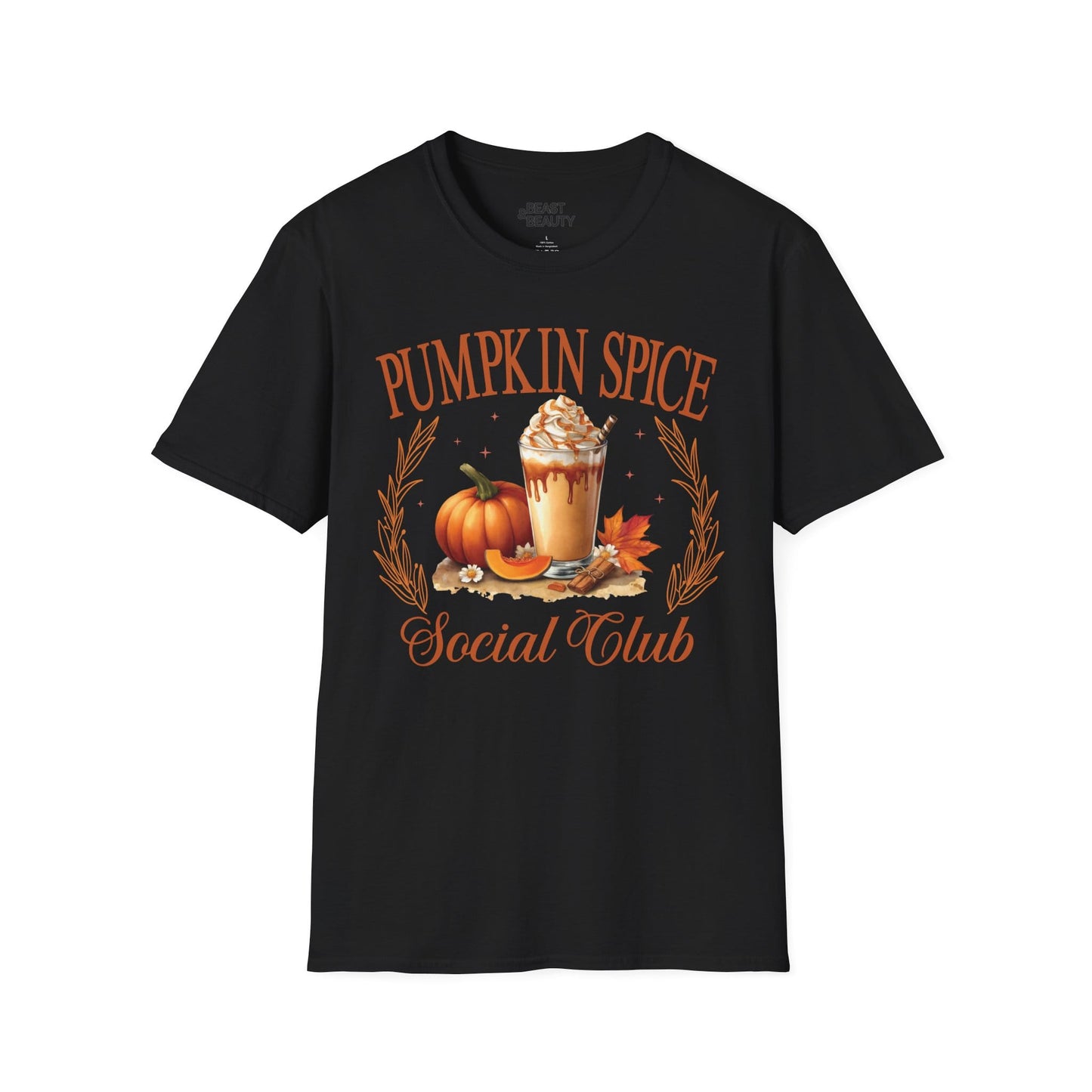 Pumpkin Spice Social Club Fall Halloween T-Shirt Black / S gift_idea unique_gift personalised_gift