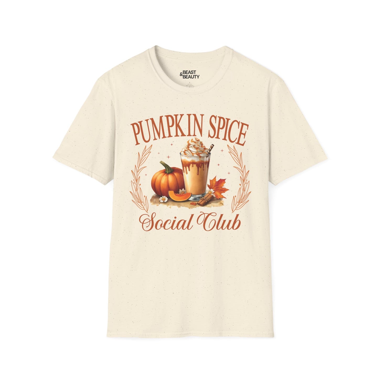 Pumpkin Spice Social Club Fall Halloween T-Shirt Natural / M gift_idea unique_gift personalised_gift