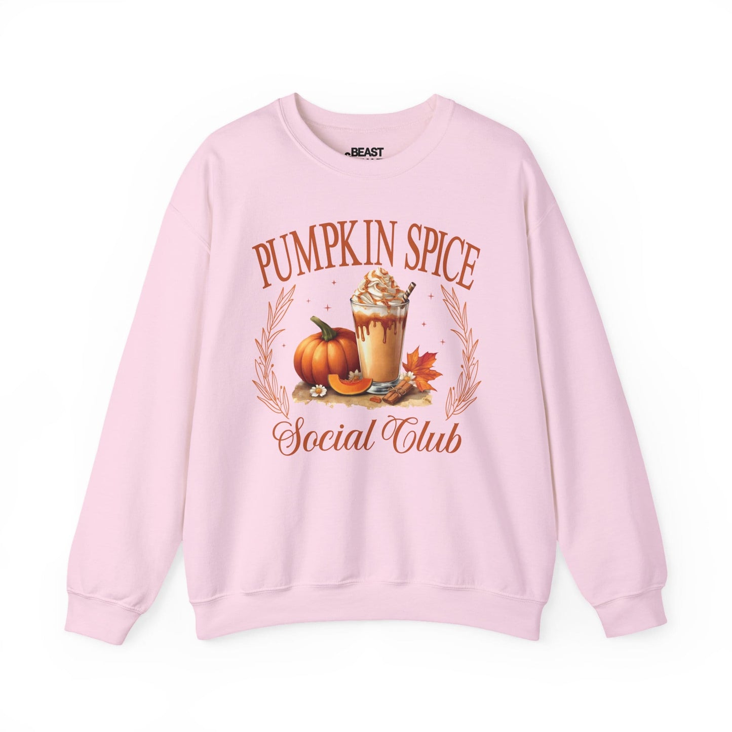 Pumpkin Spice Social Club Fall Sweatshirt Light Pink / S gift_idea unique_gift personalised_gift