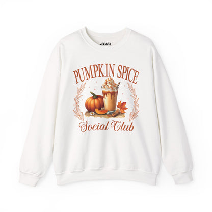 Pumpkin Spice Social Club Fall Sweatshirt White / S gift_idea unique_gift personalised_gift