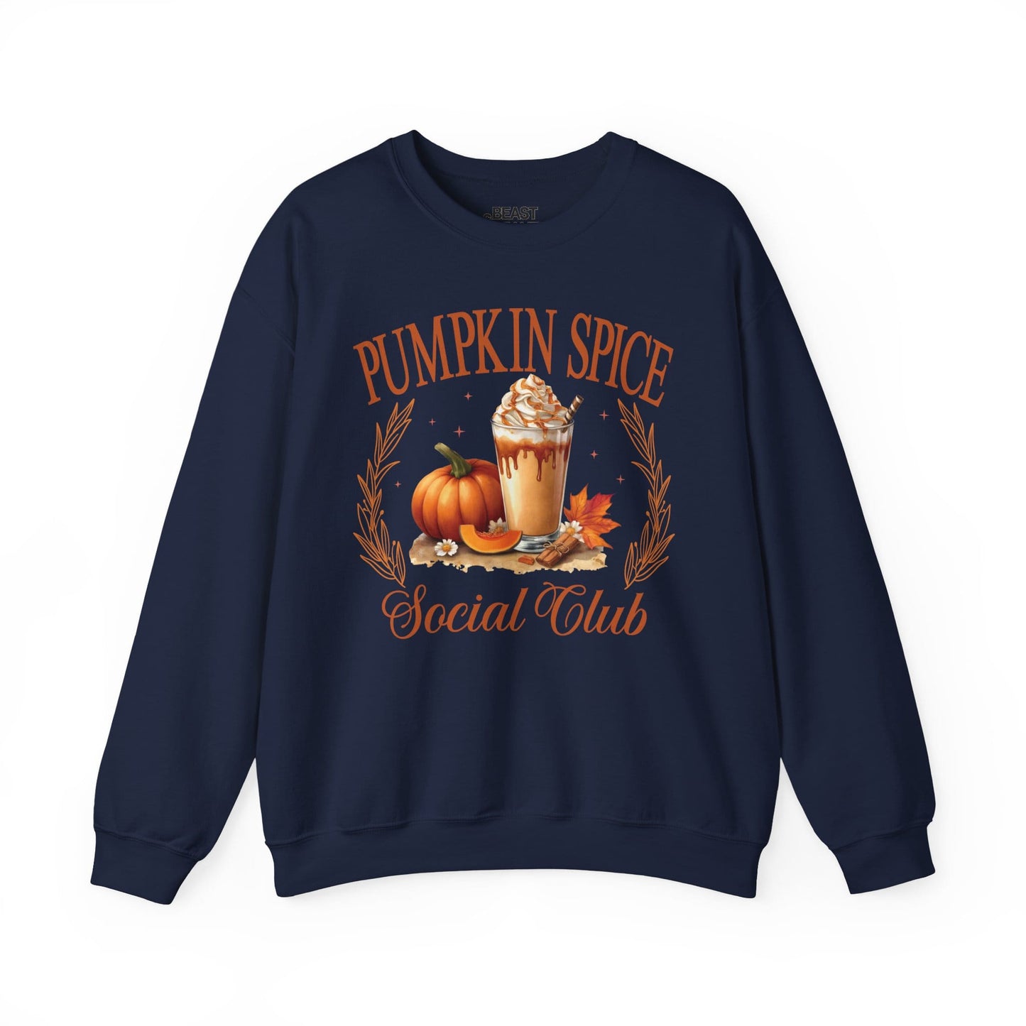 Pumpkin Spice Social Club Fall Sweatshirt Navy / S gift_idea unique_gift personalised_gift