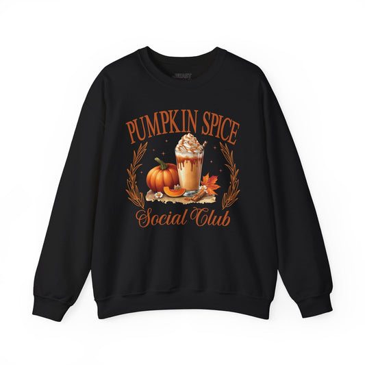 Pumpkin Spice Social Club Fall Sweatshirt Black / S gift_idea unique_gift personalised_gift