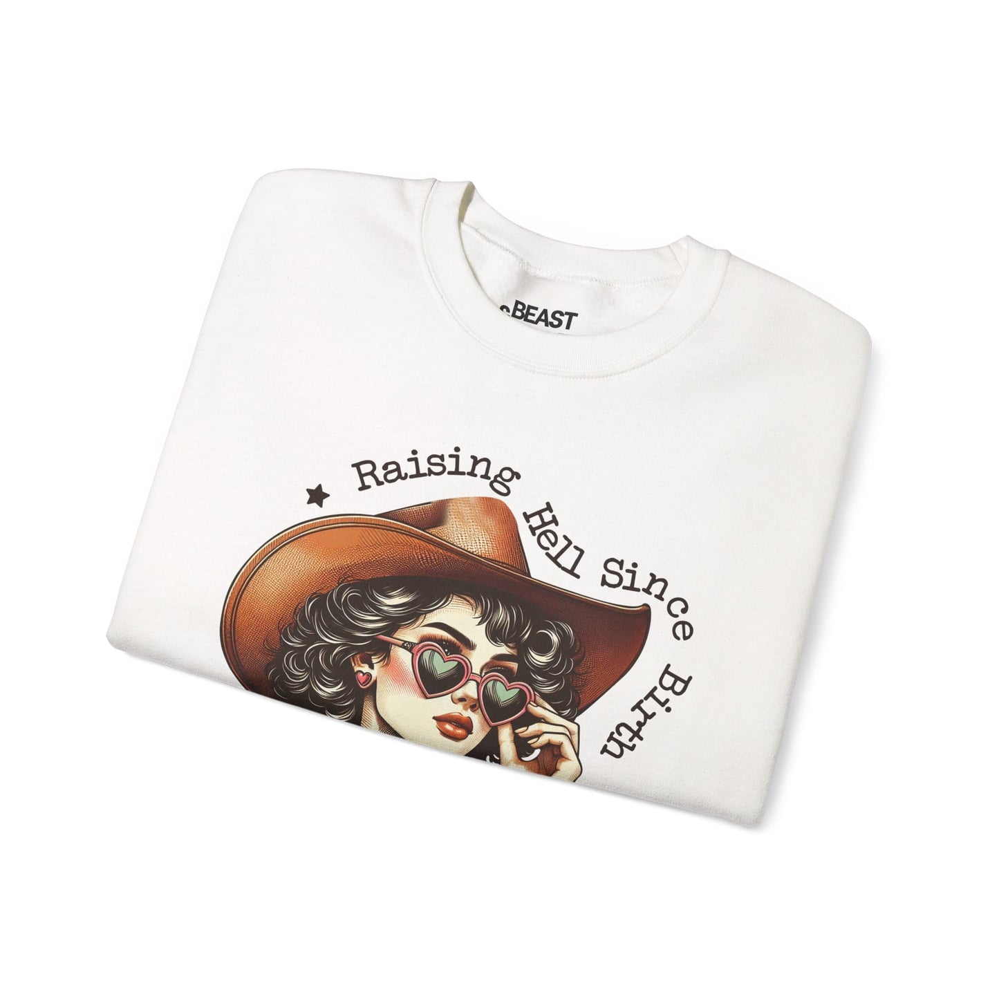 raising hell since birth cowgirl sweatshirt sweatshirt uk cowgirl gift idea image 6