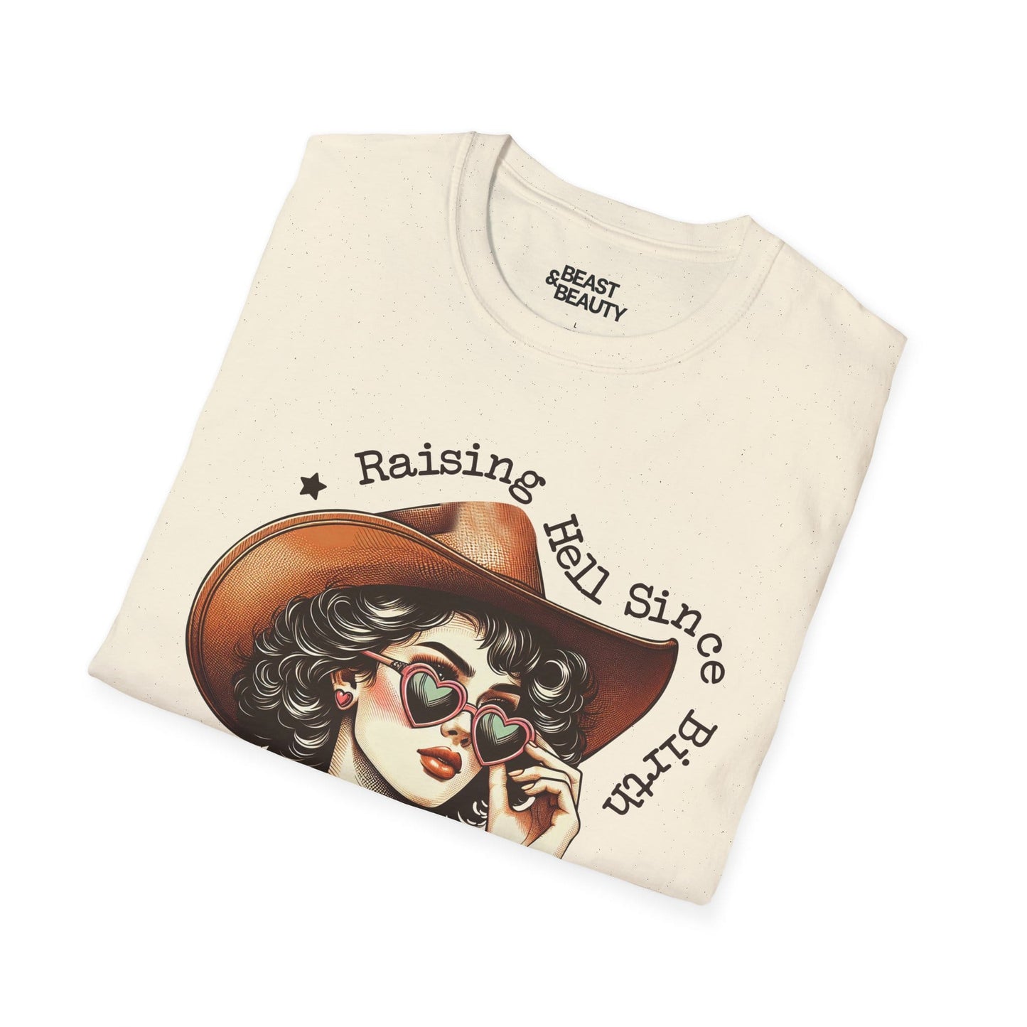 raising hell since birth cowgirl t-shirt t-shirt uk cowgirl gift idea image 6