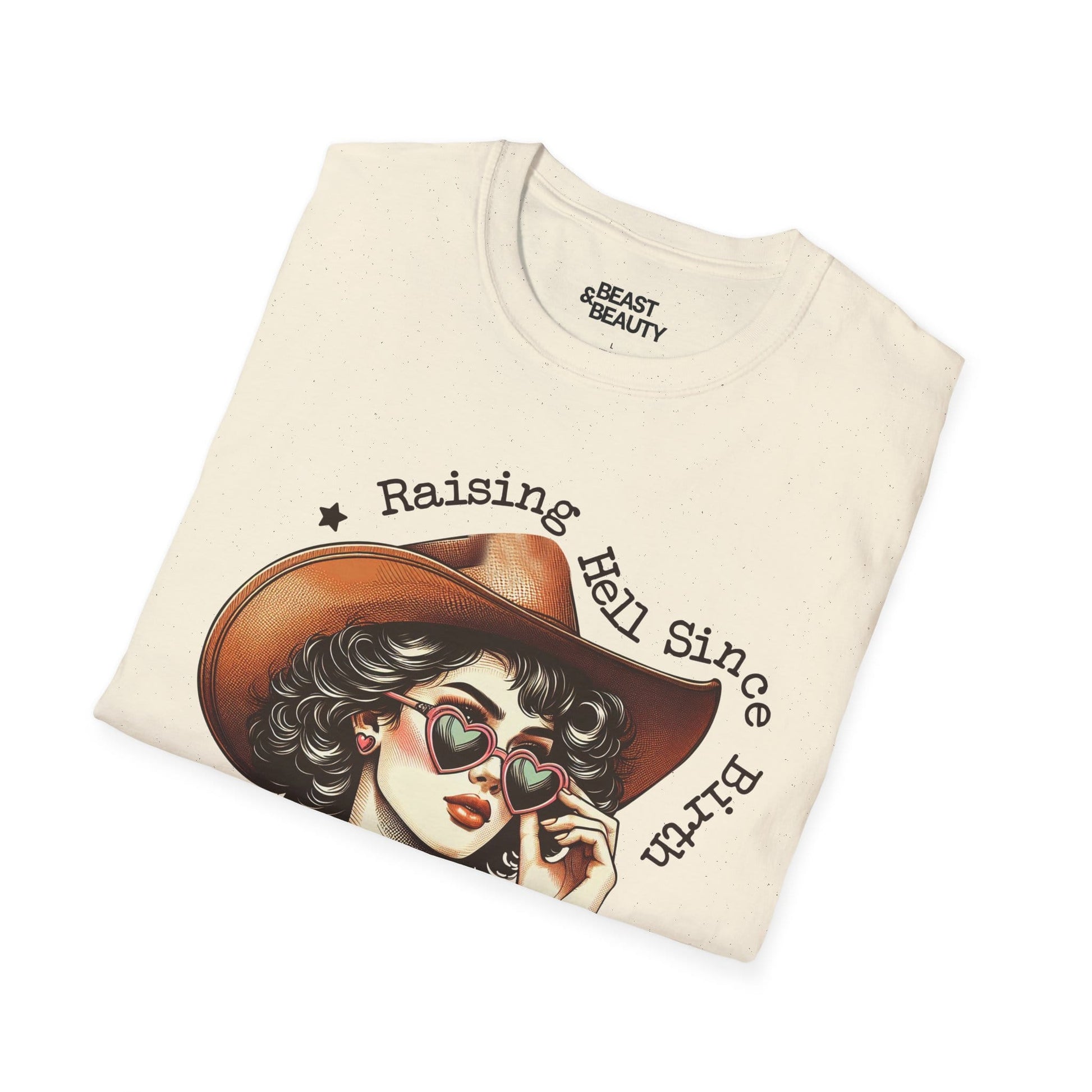 raising hell since birth cowgirl t-shirt t-shirt uk cowgirl gift idea image 6