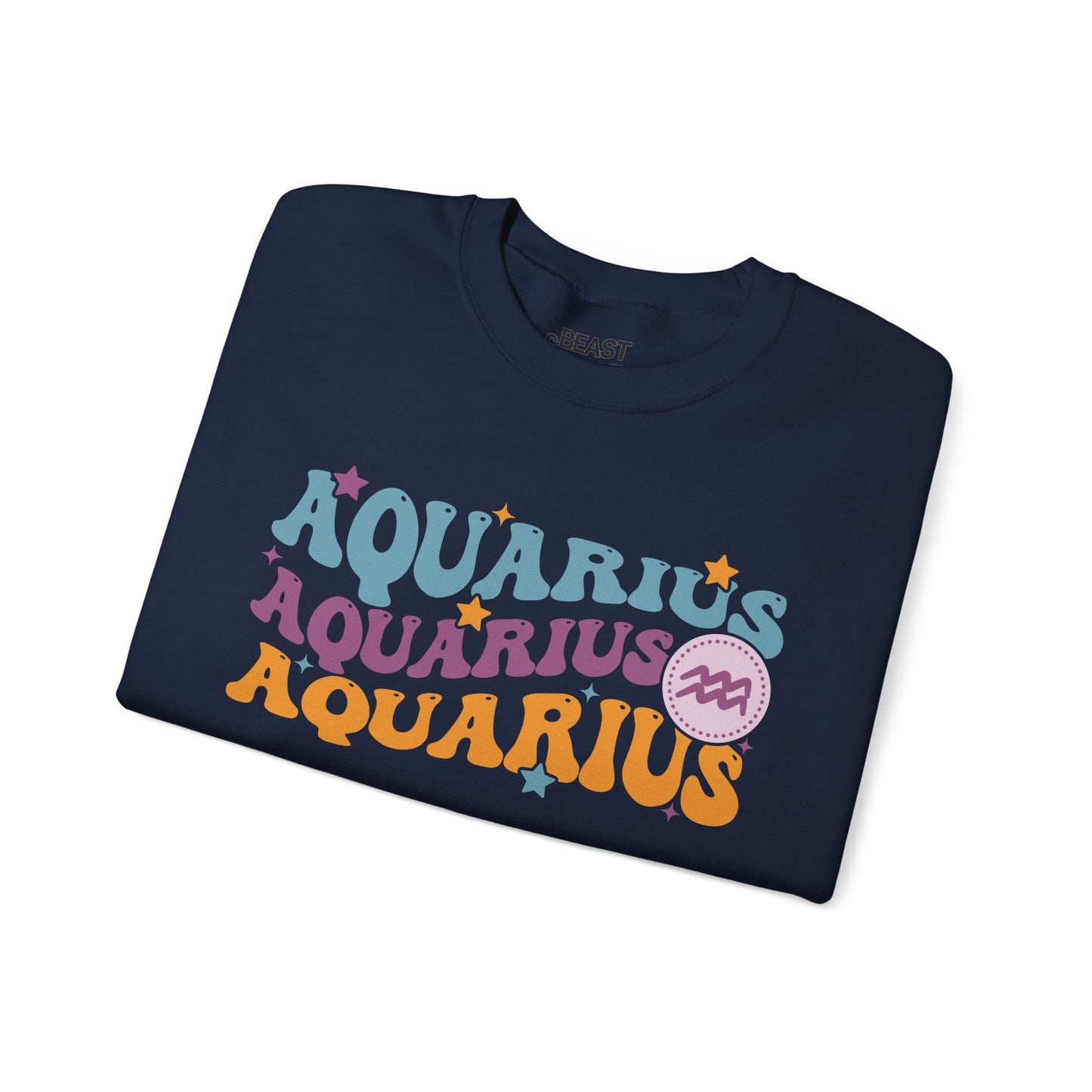 Retro Aquarius Zodiac Sign Adult Sweatshirt gift_idea unique_gift personalised_gift