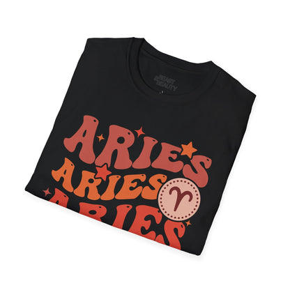 Retro Aries Zodiac Graphic T-Shirt gift_idea unique_gift personalised_gift