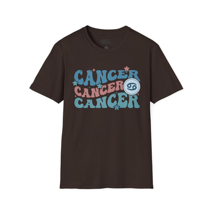 Retro Cancer Zodiac Graphic T-Shirt Dark Chocolate / M gift_idea unique_gift personalised_gift