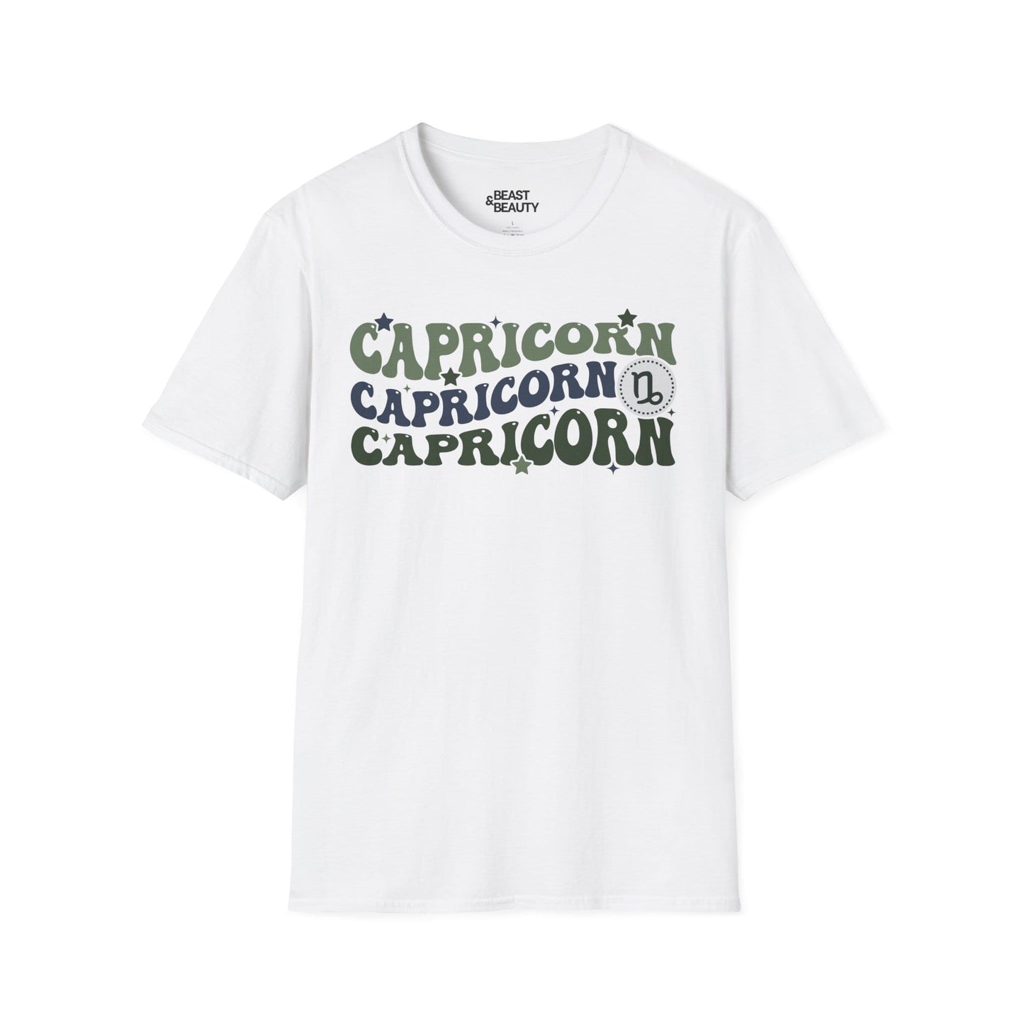 Retro Capricorn Zodiac Graphic T-Shirt White / S gift_idea unique_gift personalised_gift
