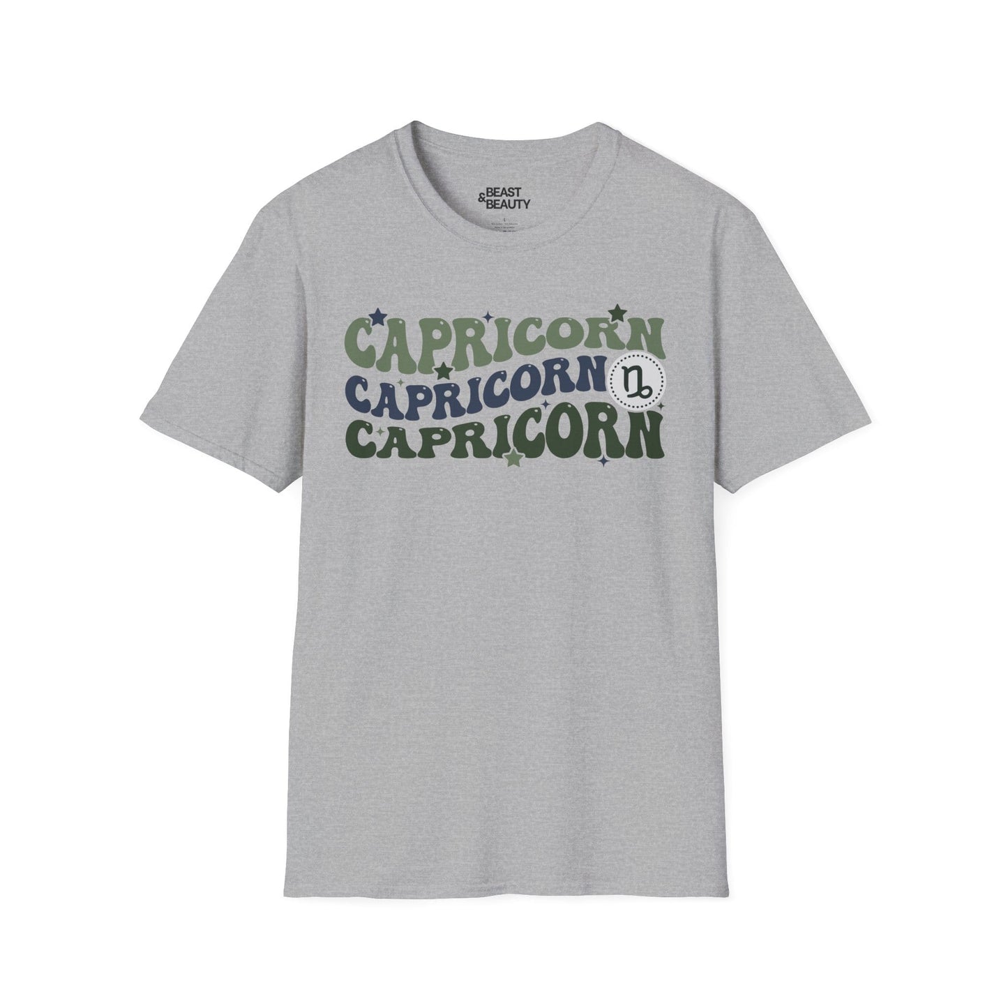 Retro Capricorn Zodiac Graphic T-Shirt Sport Grey / S gift_idea unique_gift personalised_gift