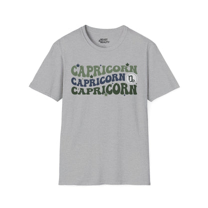 Retro Capricorn Zodiac Graphic T-Shirt Sport Grey / S gift_idea unique_gift personalised_gift