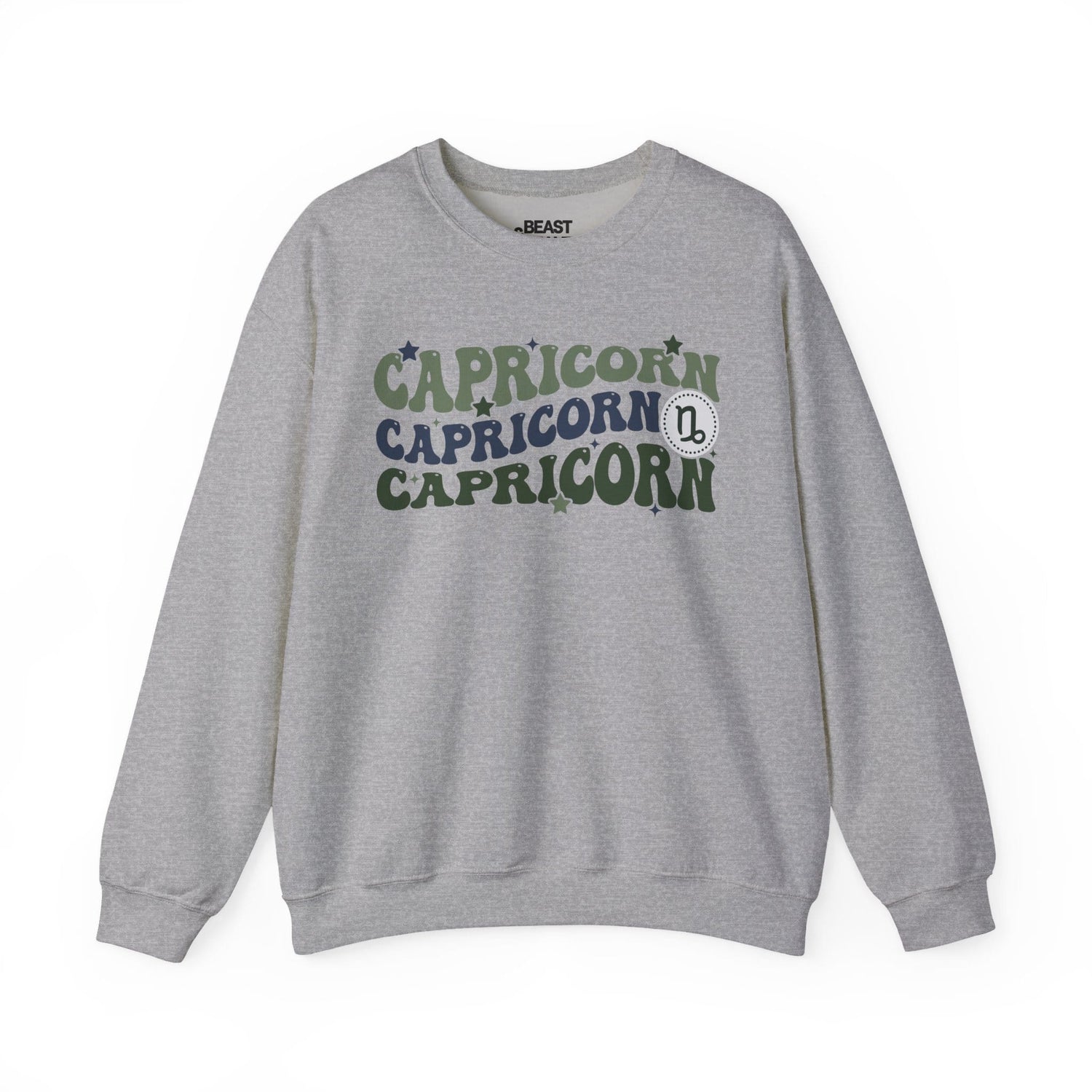 Retro Capricorn Zodiac Sign Adult Sweatshirt Sport Grey / S gift_idea unique_gift personalised_gift