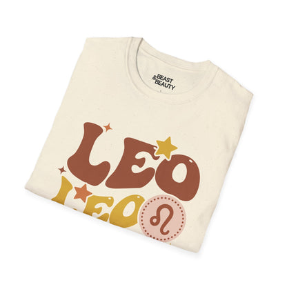 Retro Leo Zodiac Graphic T-Shirt gift_idea unique_gift personalised_gift
