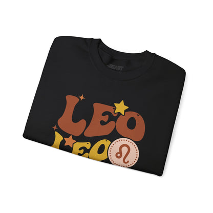 Retro Leo Zodiac Sign Adult Sweatshirt gift_idea unique_gift personalised_gift