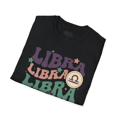 Retro Libra Zodiac Graphic T-Shirt gift_idea unique_gift personalised_gift