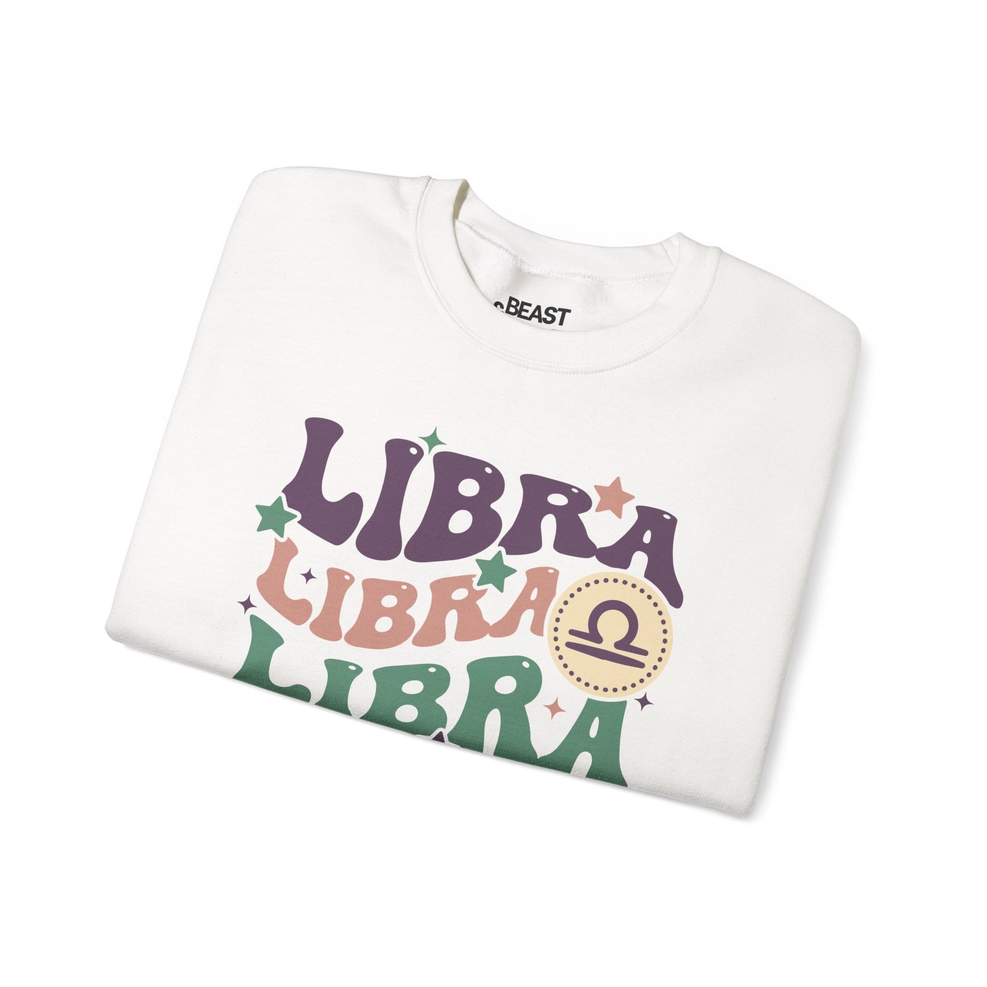 Retro Libra Zodiac Sign Adult Sweatshirt gift_idea unique_gift personalised_gift