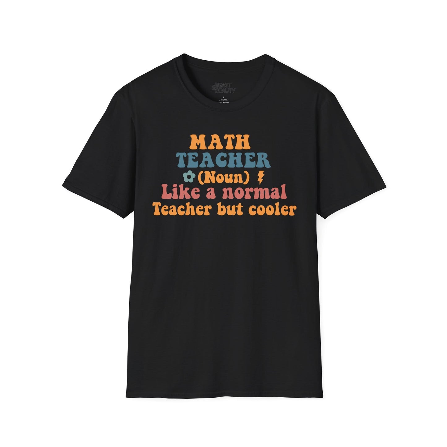 Retro Math Teacher Funny Graphic T-Shirt Black / S gift_idea unique_gift personalised_gift