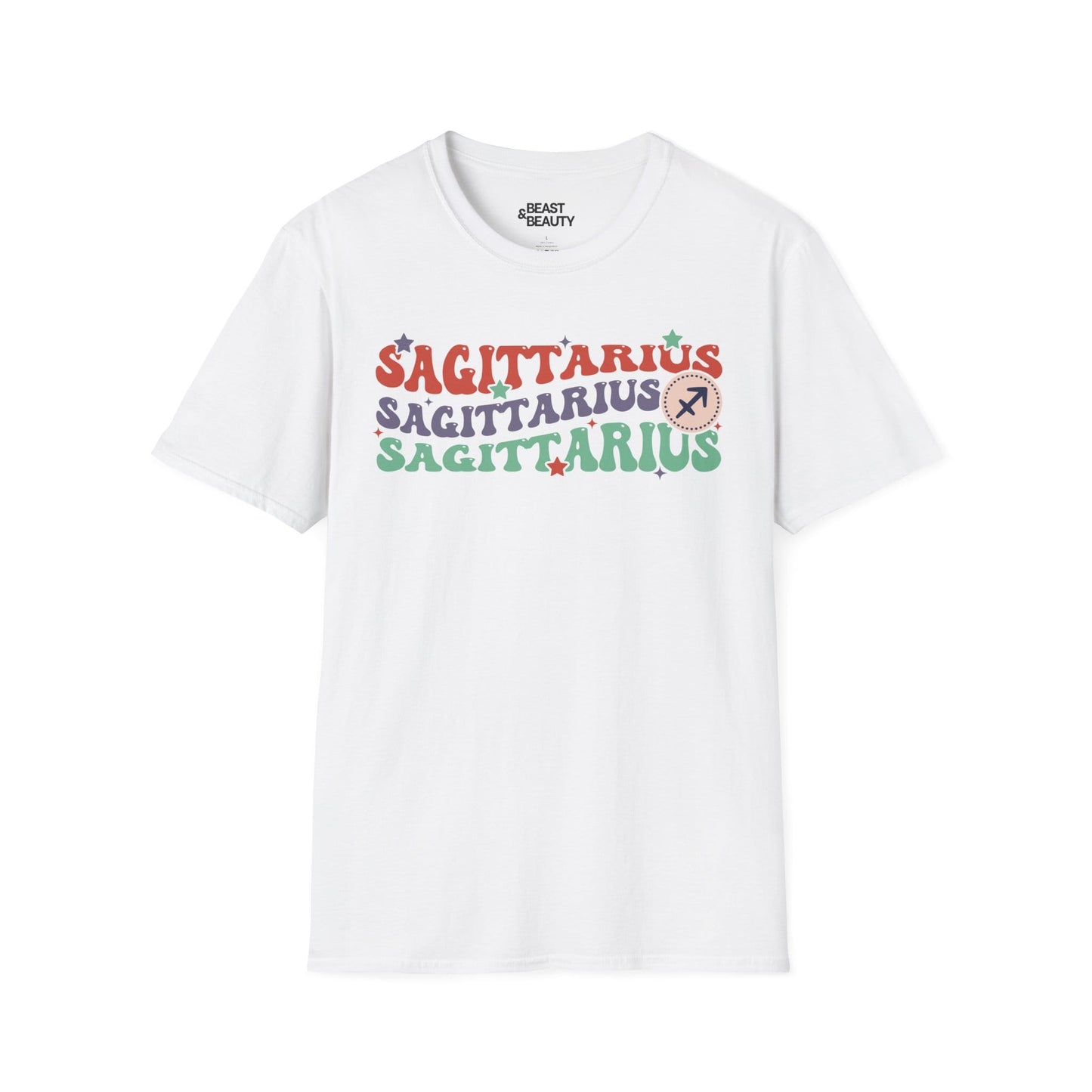 Retro Sagittarius Zodiac Graphic T-Shirt White / S gift_idea unique_gift personalised_gift
