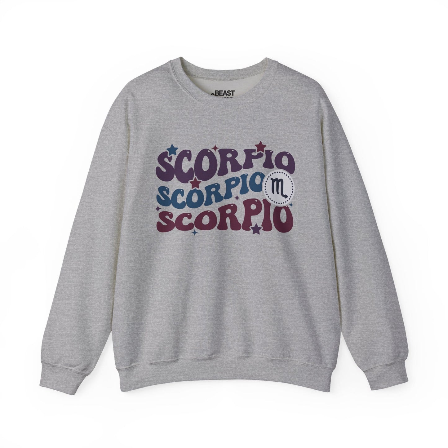 Retro Scorpio Zodiac Sign Adult Sweatshirt Sport Grey / S gift_idea unique_gift personalised_gift