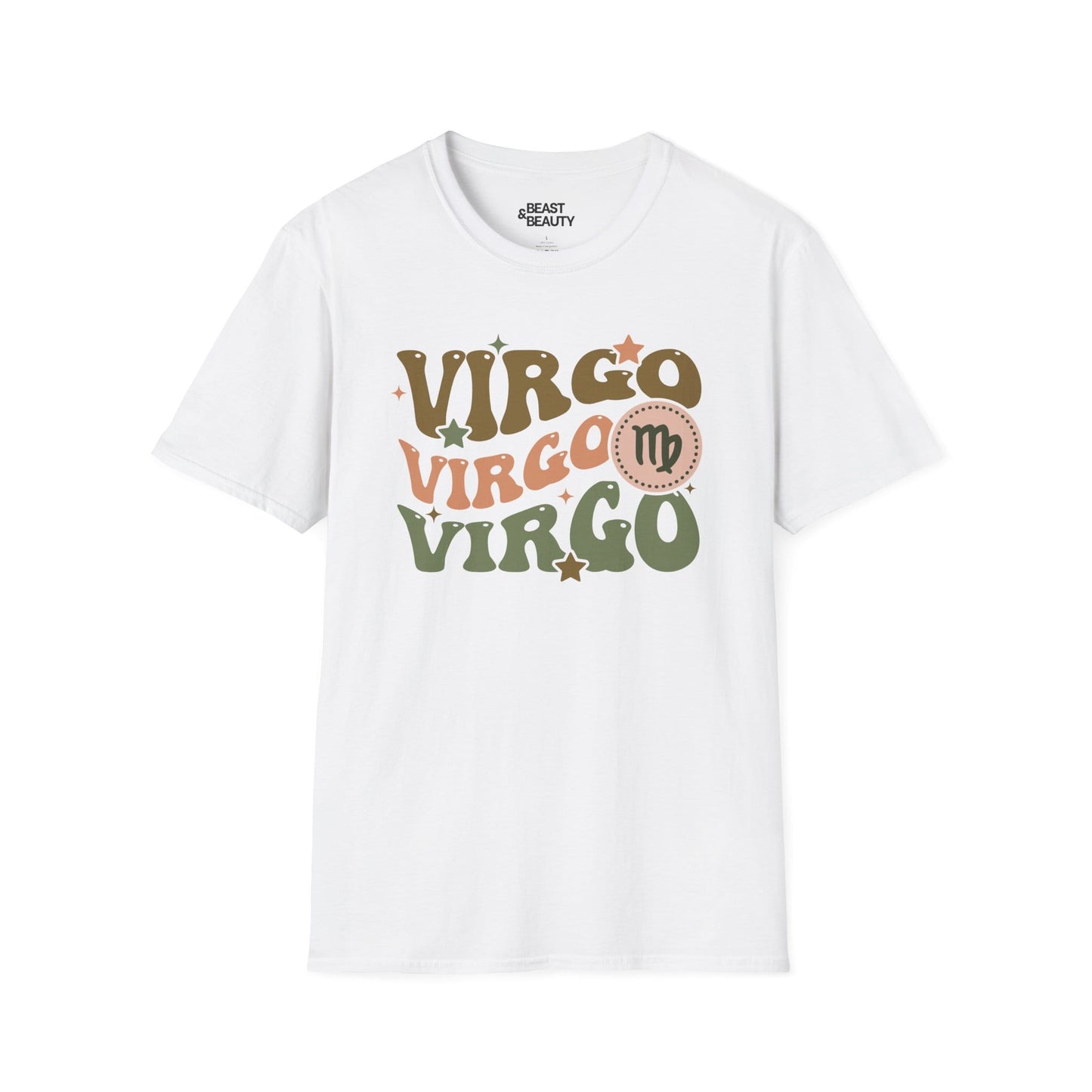 Retro Virgo Zodiac Graphic T-Shirt White / S gift_idea unique_gift personalised_gift